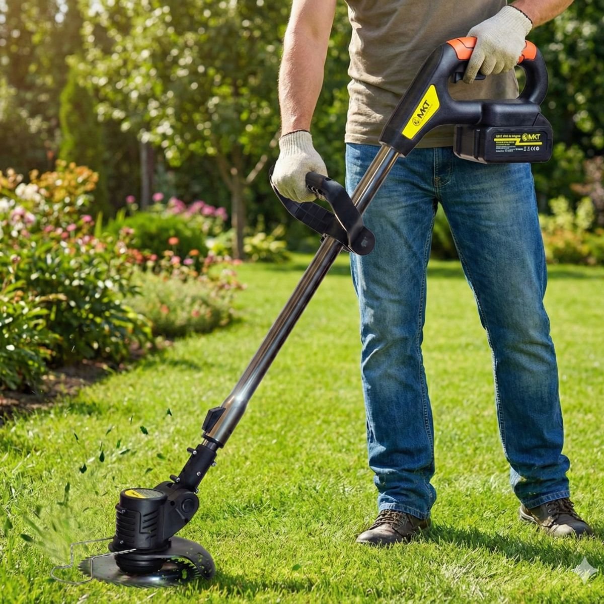 Kosa akumulatorowa z pełnym zestawem