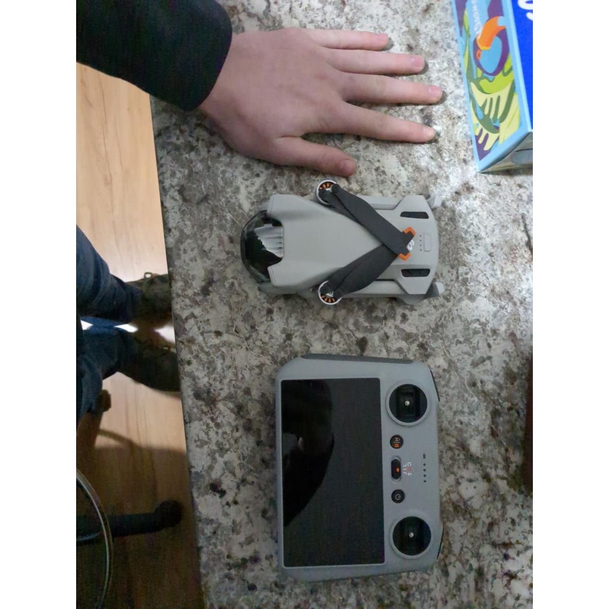 User controlling drone