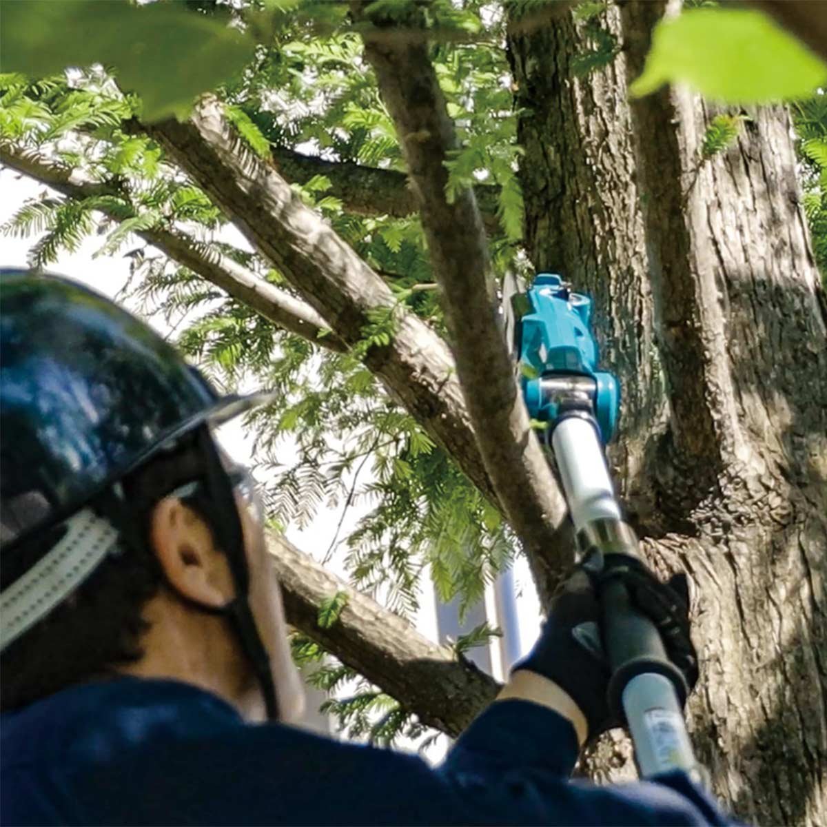 Leaf Blower Attachment in Use